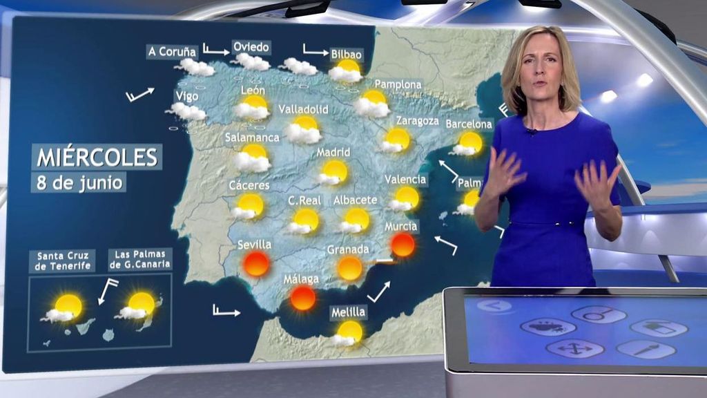 El miércoles sigue el calor veraniego y reaparece la lluvia en España