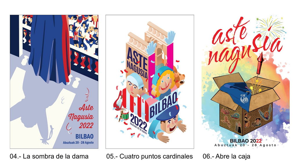Los carteles finalistas Aste Nagusia Bilbao 2022