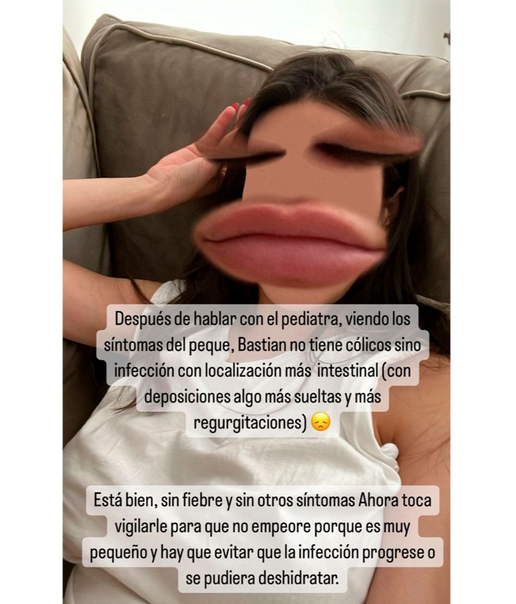 Carla Barber ha publicado un story contando el problema de salud de su hijo