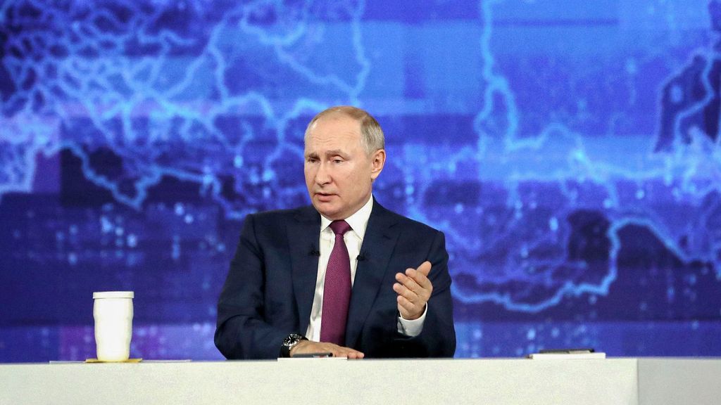 EuropaPress 3817378 handout 30 june 2021 russia moscow russian president vladimir putin speaks