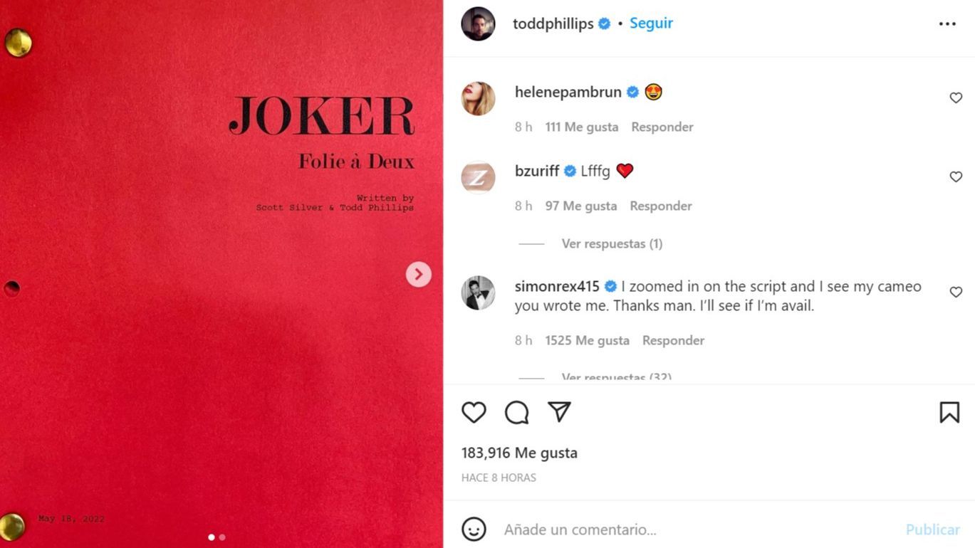 Guion de "Joker 2"