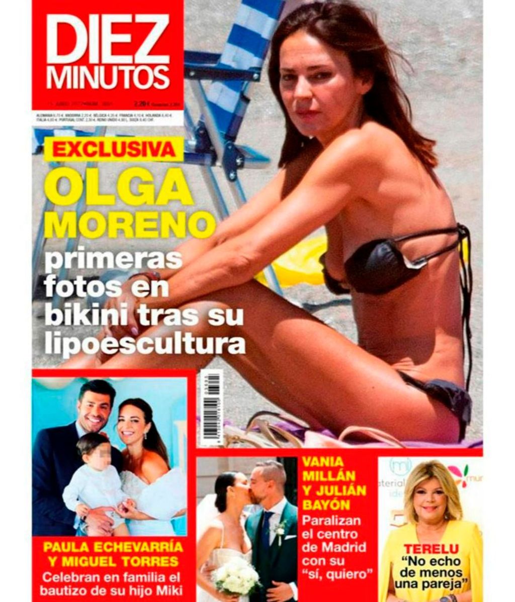 Olga Moreno presume de tipo en bikini tras someterse a una lipoescultura