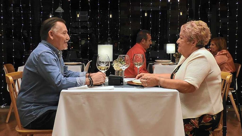 Paco y Antonia durante su cita en 'First Dates'