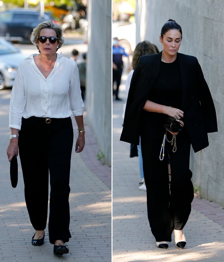 Simoneta Gómez Acebo y Vicky Martín Berrocal, en el Tanatorio de San Isidro