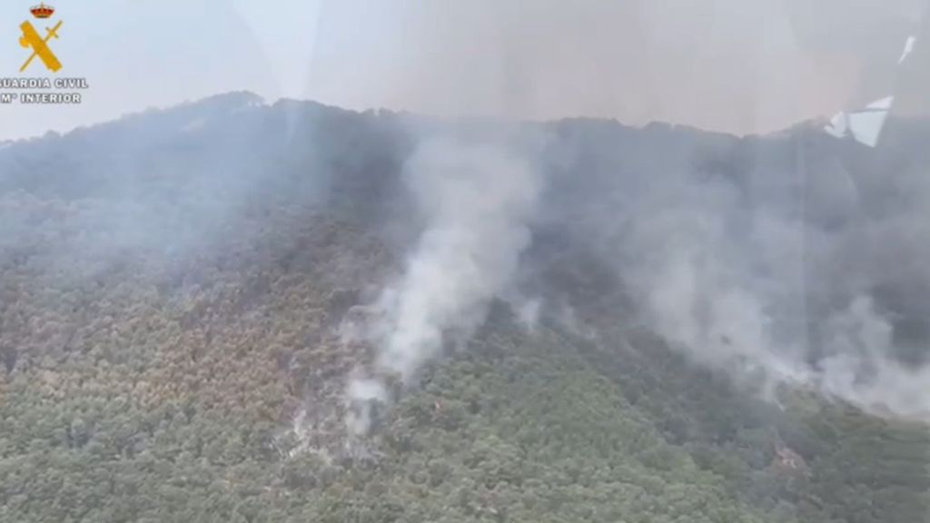 Imágenes aéreas del incendio que arrasa la pronvincia de Málaga