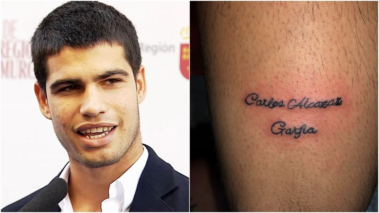 Carlos Alcaraz responde al seguidor que se tatuó su nombre mal - Alacaraz B8a9