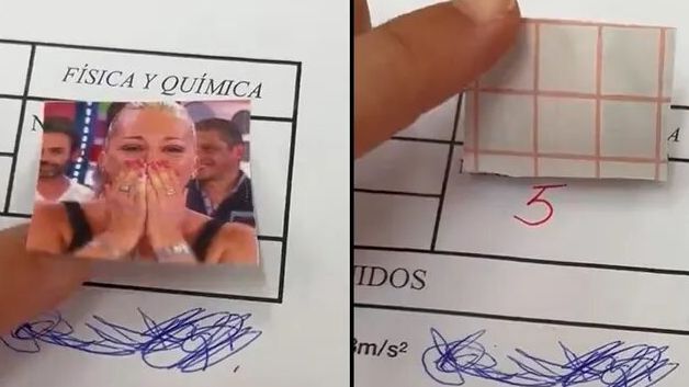 Belén Esteban, en un examen de Física