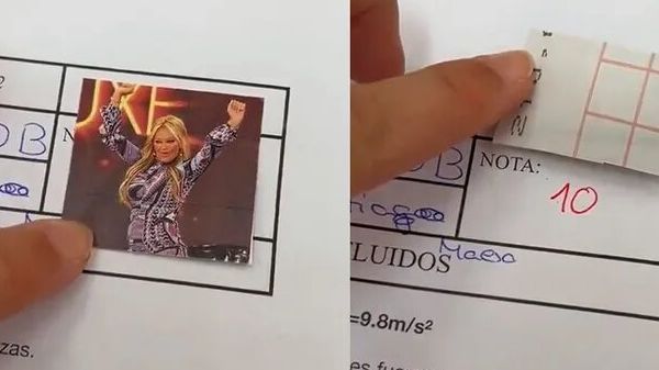 Belén  Esteban, en un examen de física