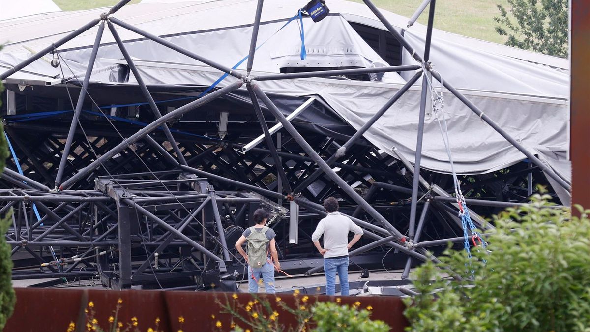 Estudian la posibilidad de que el efecto vela esté detrás del derrumbe de un escenario en Santiago