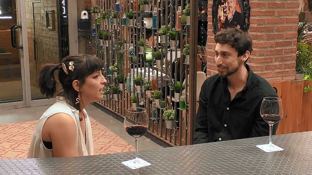 Francisco y Esther durante su cita en 'First Dates'