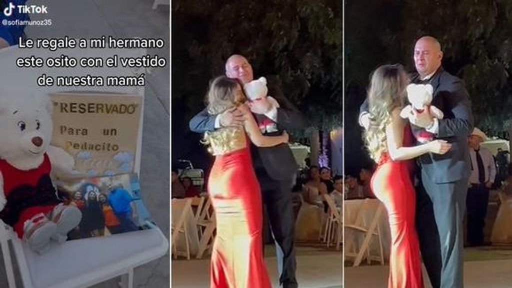 Se hace viral el baile de un hombre en su boda con un peluche en honor a su madre