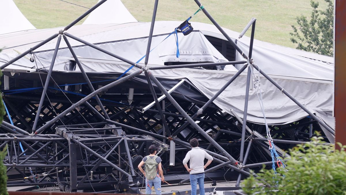 Cuatro heridos, uno grave, al caer un escenario de 'O Son do Camiño'