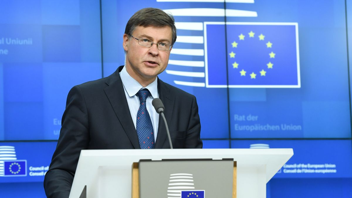 El comisario europeo Valdis Dombrovskis El comisario europeo Valdis Dombrovskis