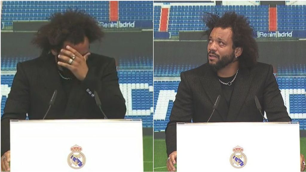 Las lágrimas de Marcelo en su acto de despedida
