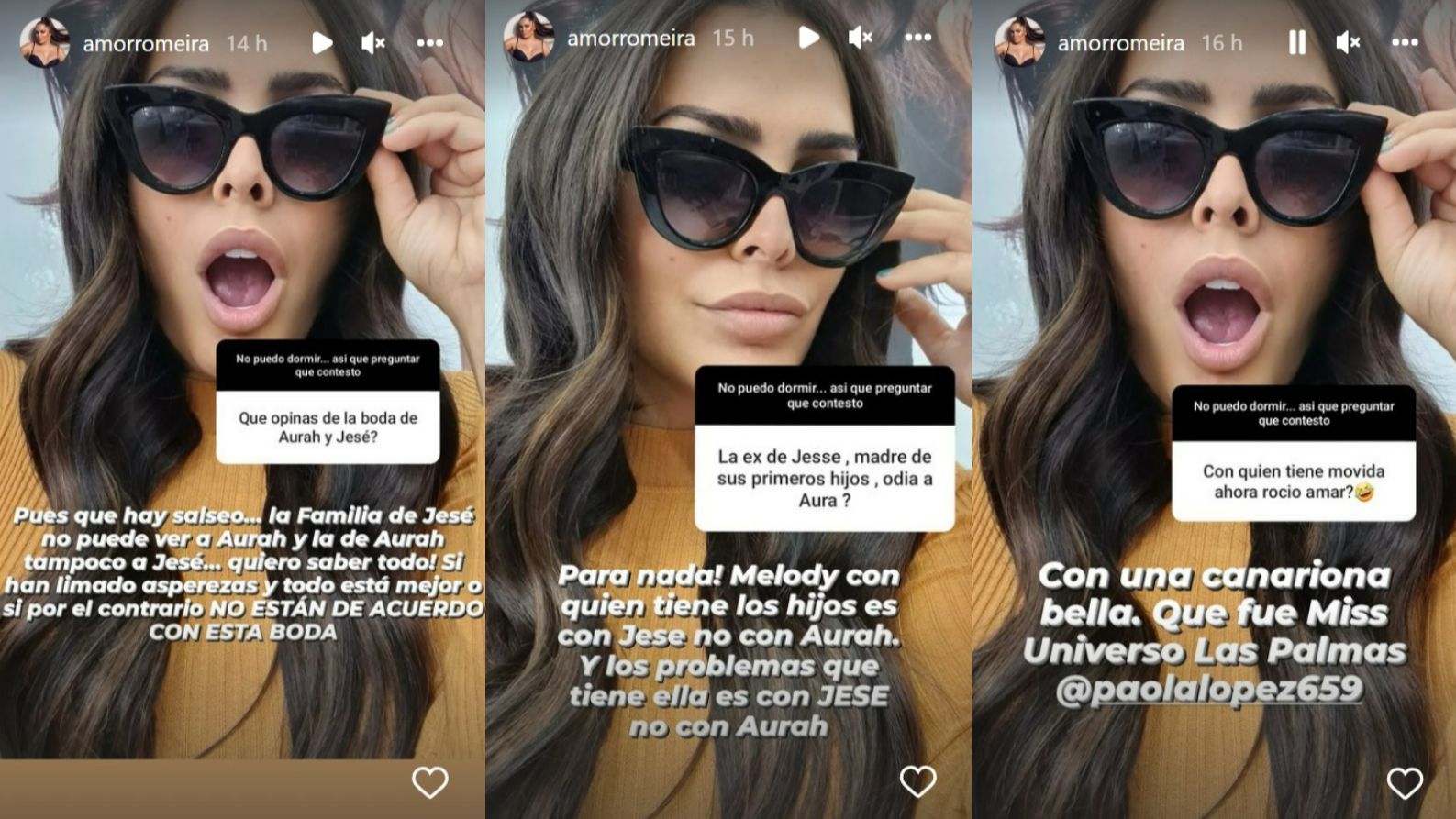 Amor Romeira ha dado su opinión sobre la boda de Aurah y Jesé