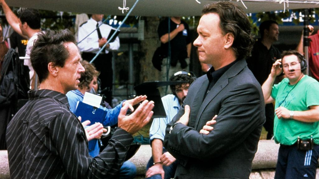 Tom Hanks durante el rodaje de El código Da Vinci