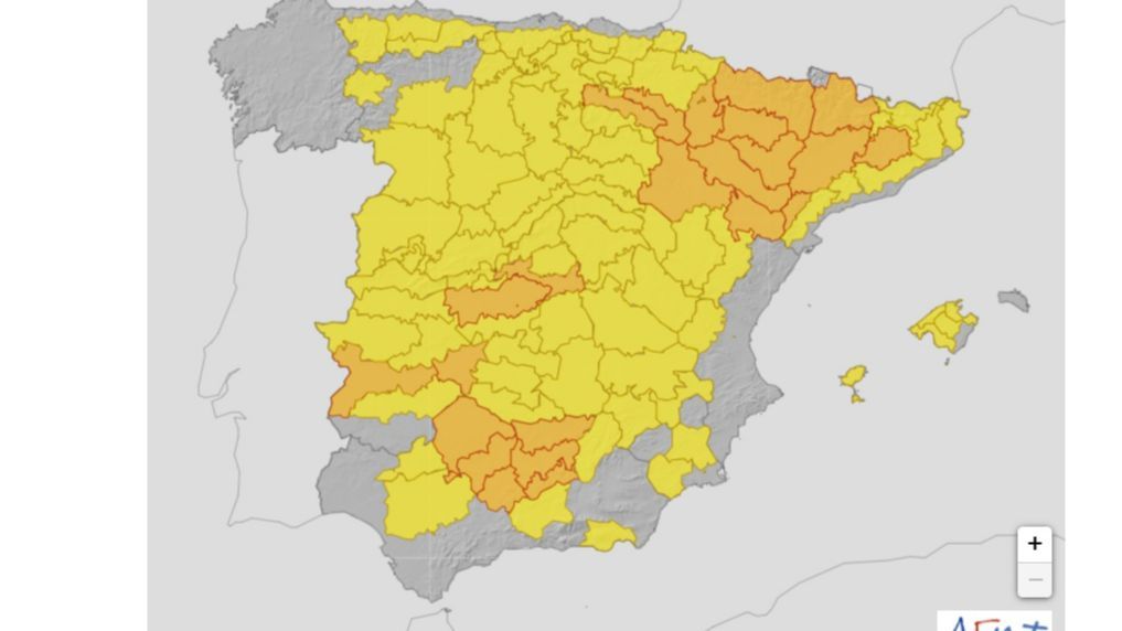 Avisos por calor previstos para el jueves, 16 de junio