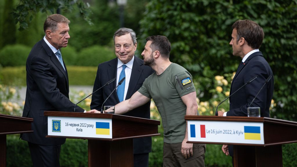 Crónica de la visita de Macron, Scholz, Iohannis y Draghi a Ucrania