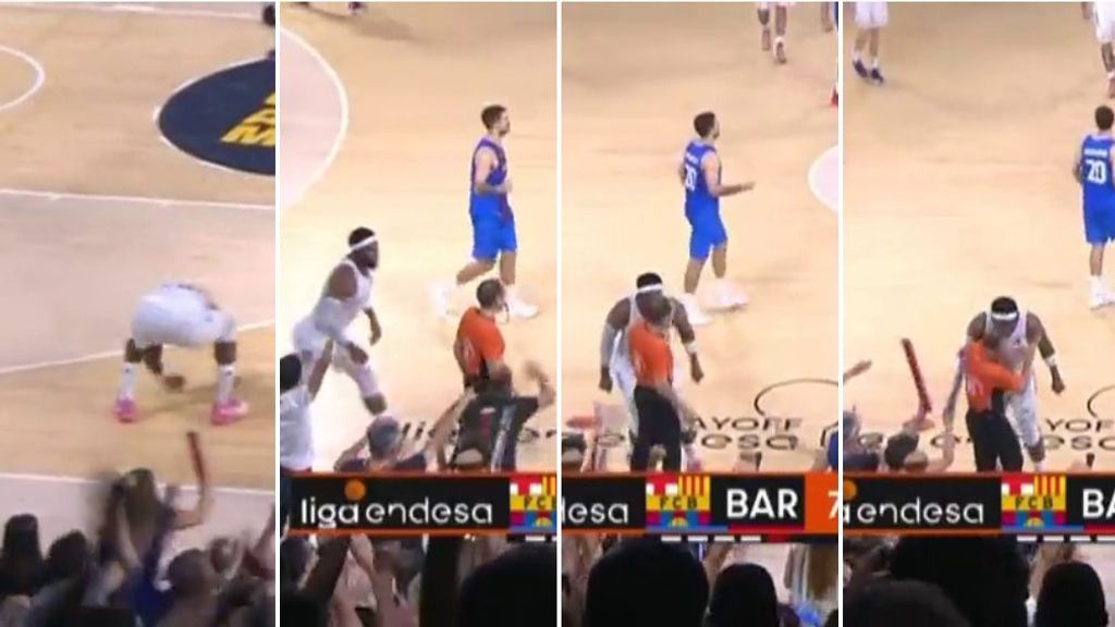 Yabusele pierde los nervios tras el pitido final: puñetazo a la pista y se encara con el árbitro