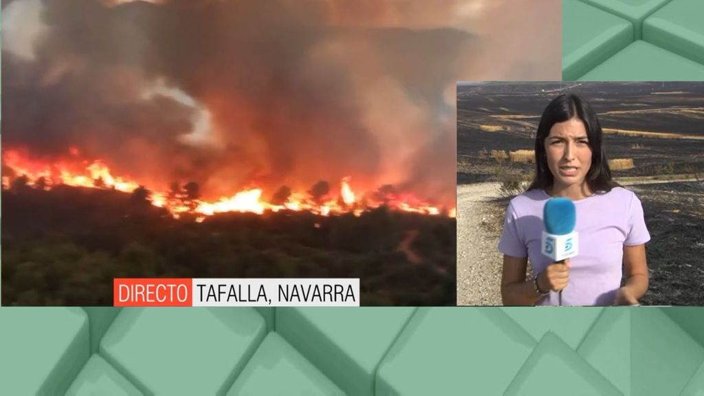 Los detalles del incendio que ha arrasado por completo la sierra de Navarra