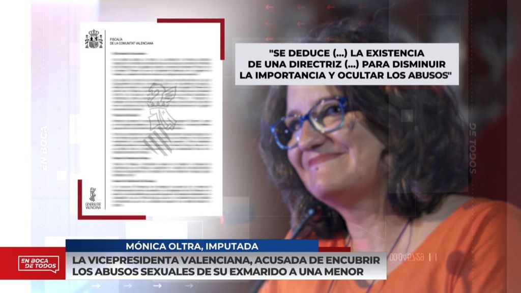 Mónica Oltra, imputada por encubrir los abusos sexuales de su ex marido