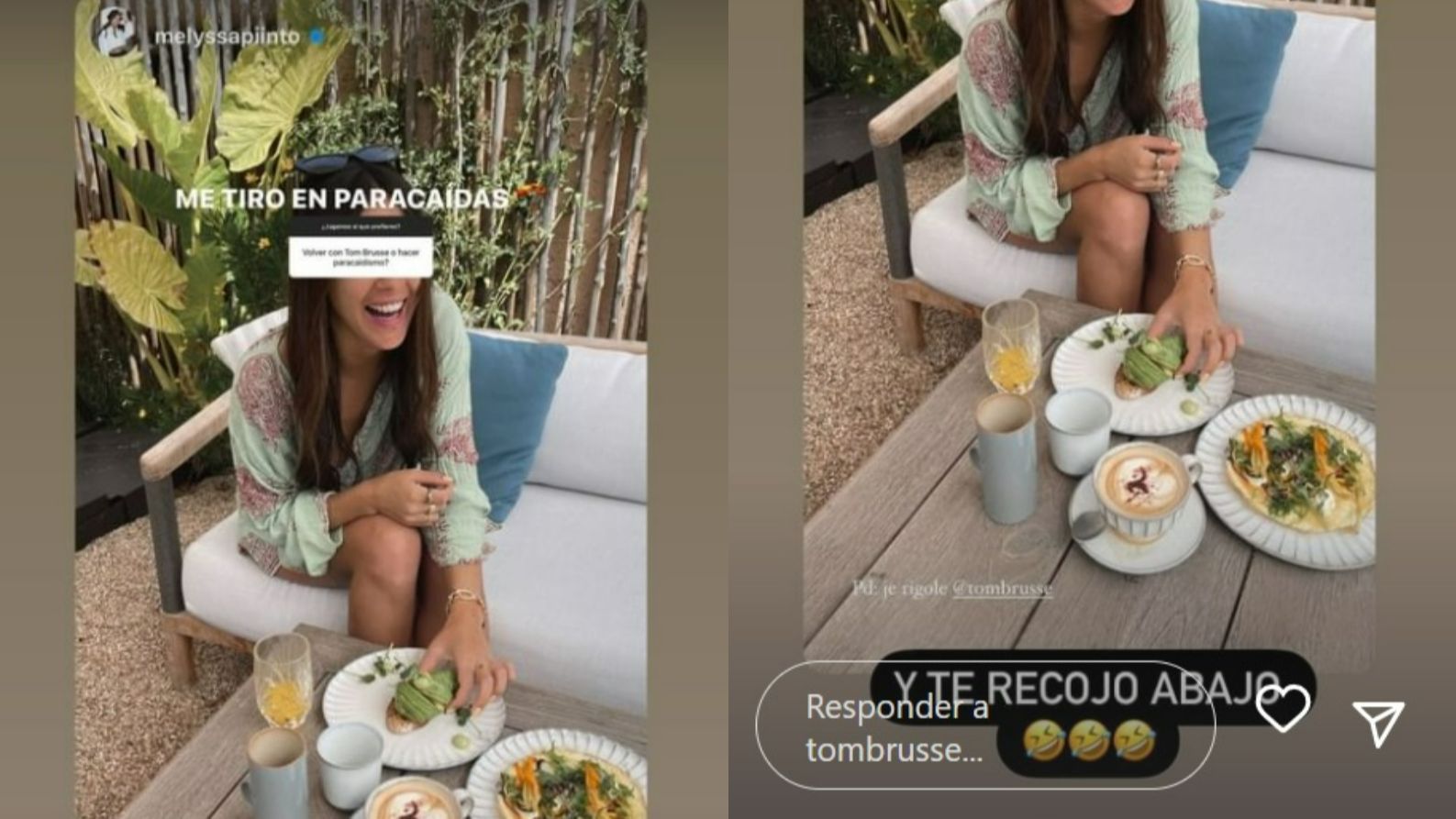 Tom Brusse le lanza una indirecta a su exnovia, Melyssa Pinto