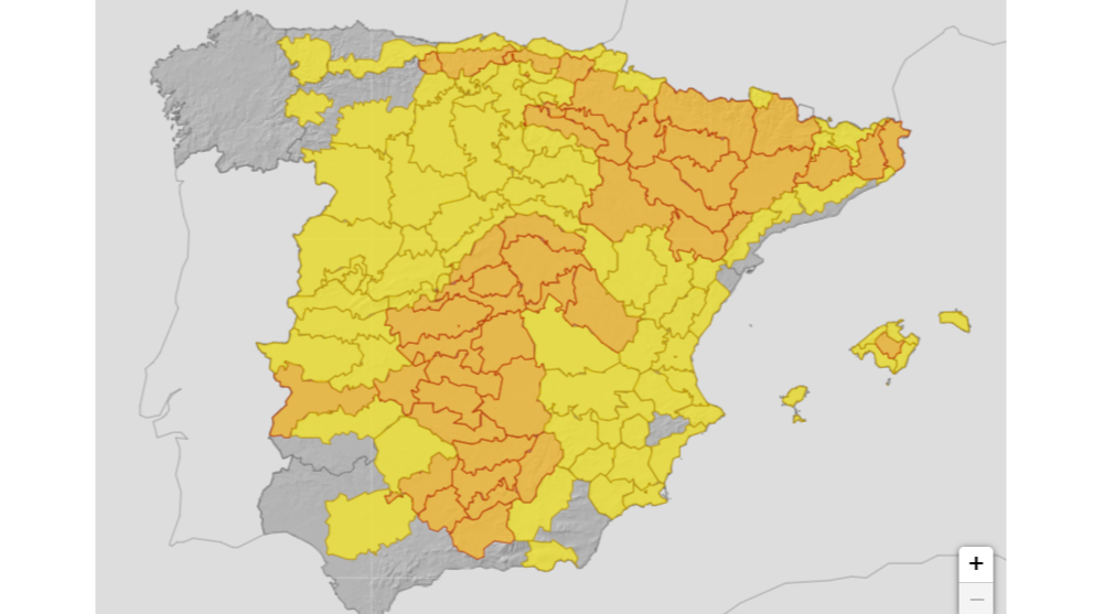 Avisos por calor previstos para el viernes, 17 de junio