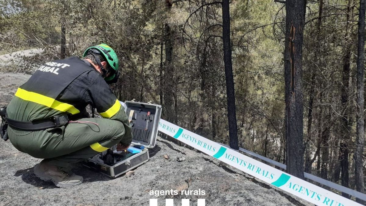 Los Agentes Rurales buscan las causas del incendio Los Agentes Rurales buscan las causas del incendio