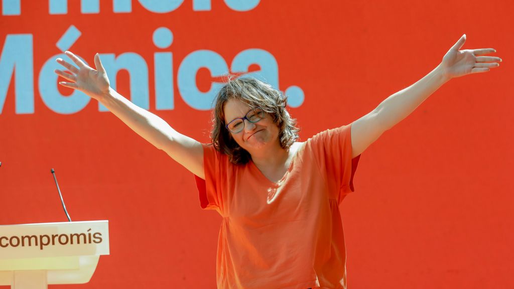 Mónica Oltra, en un un acto celebrado en el Jardín del Tuiria de Valencia