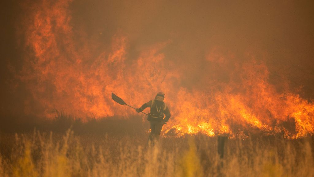 Incendio en la Sierra de la Culebra. Calzada de Tera