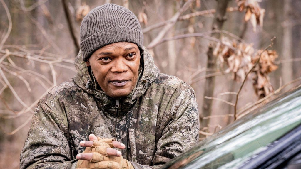 El actor Samuel L Jackson en la película "El protegido"