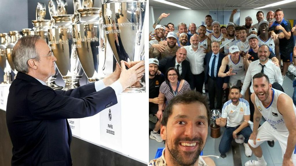 Florentino Pérez presume de los títulos del Real Madrid: "Ha sido una temporada redonda"