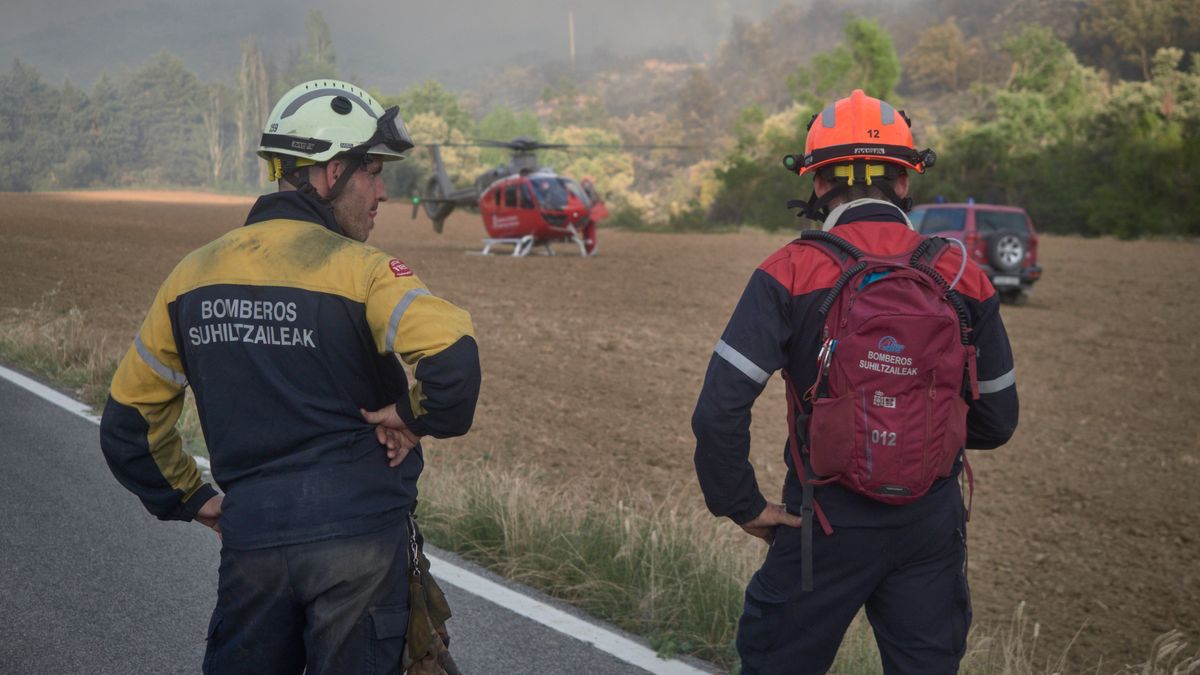 Incendio de Navarra: equipos de extinción Incendio de Navarra: equipos de extinción