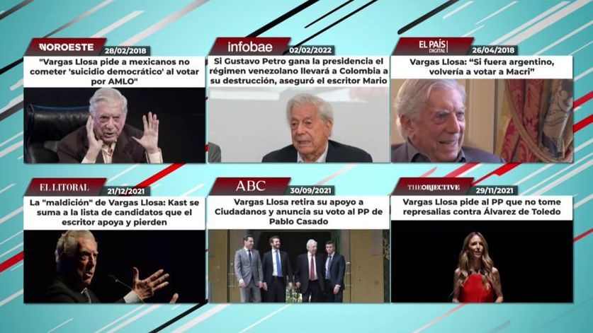 Mario Vargas Llosa ha apoyado muchos políticos