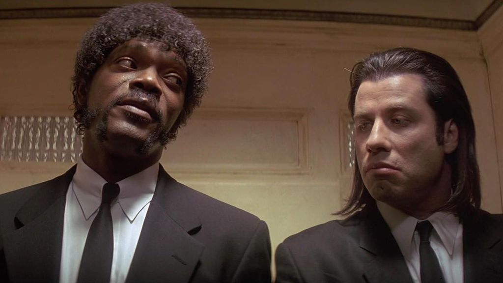 Samuel L Jackson y John Travolta en "Pulp Fiction"