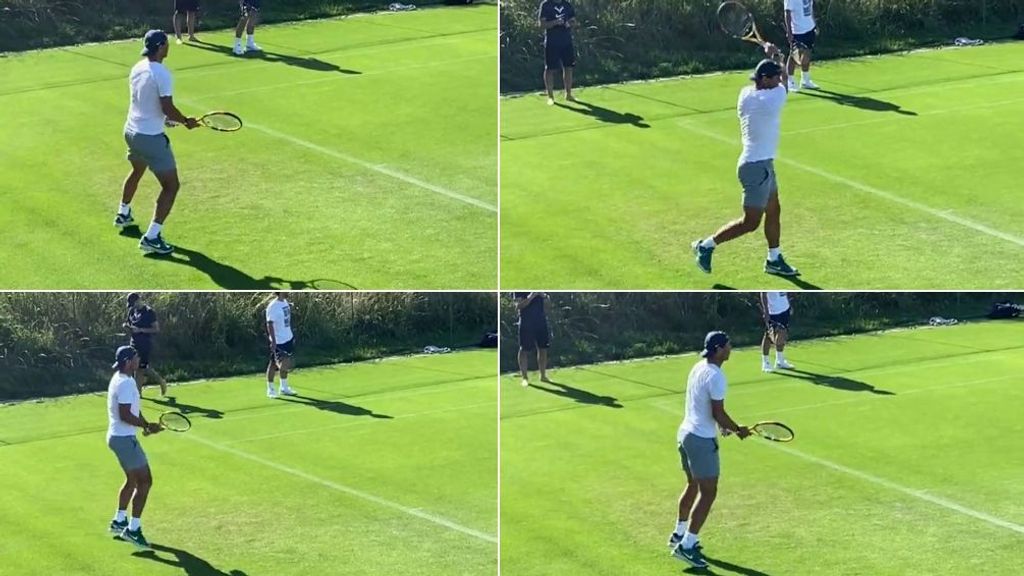 Rafa Nadal toma contacto con Wimbledon: buenas sensaciones en los primeros entrenos