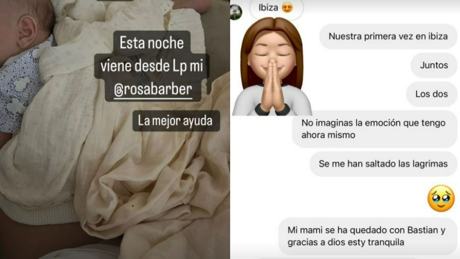 Carla Barber explica que su madre cuidará de su bebé durante su escapada romántica