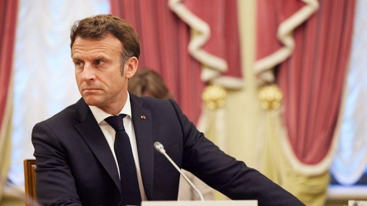 El presidente de Francia, Emmanuel Macron, durante su visita a Kiev El presidente de Francia, Emmanuel Macron, durante su visita a Kiev