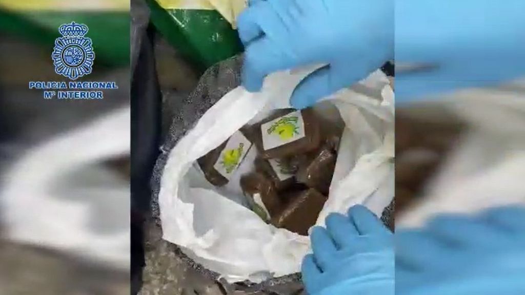 Fardos de droga intervenidos en uno de los registros