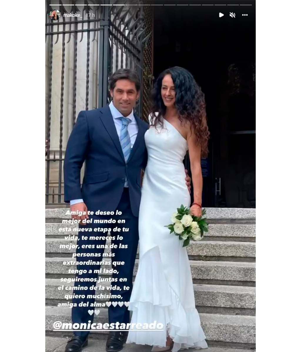 Mónica Estarreado se casa por sorpresa con Ricardo Bosan