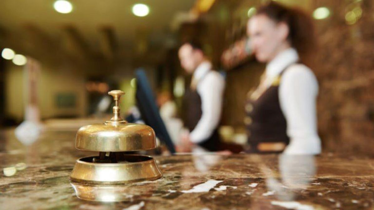 Recepción de un hotel. Recepción de un hotel.