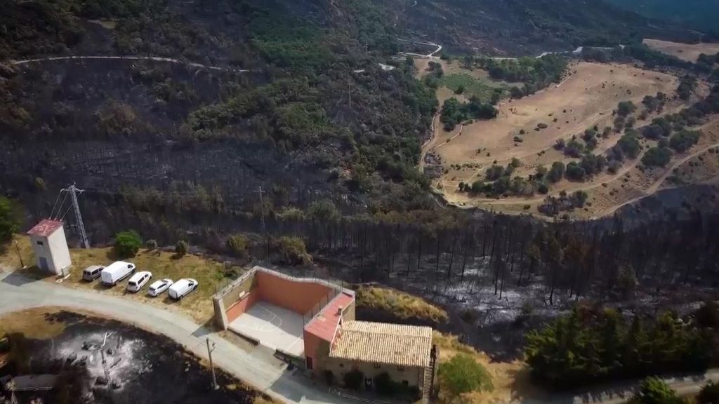 Un dron nos muestra la destrucción de los incendios en Navarra
