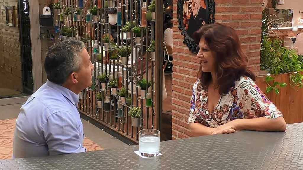 Gregoria y Juan durante su cita en 'First Dates'