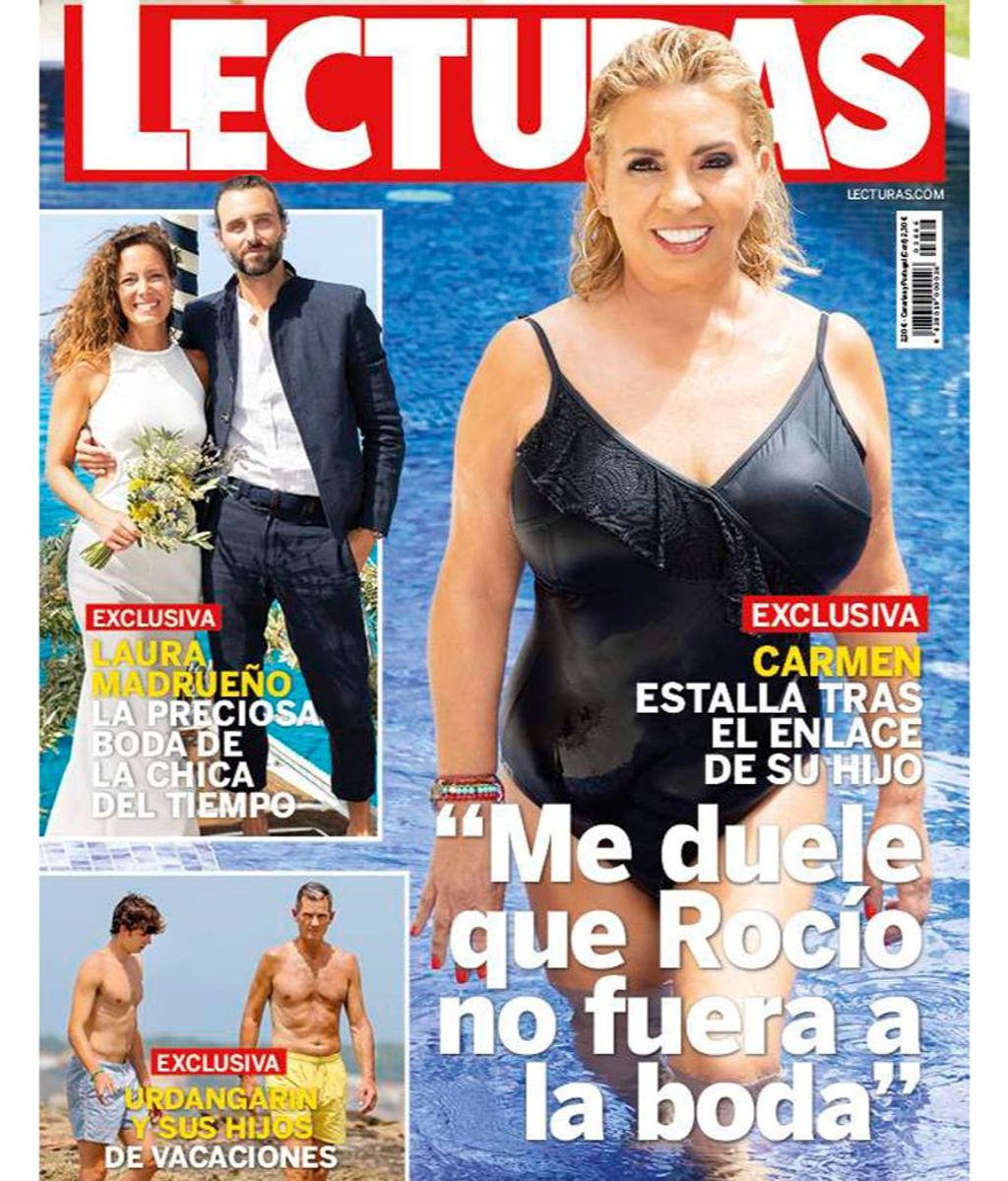 La boda de Laura Madrueño y Álvaro Puerto en la portada de la revista 'Lecturas'