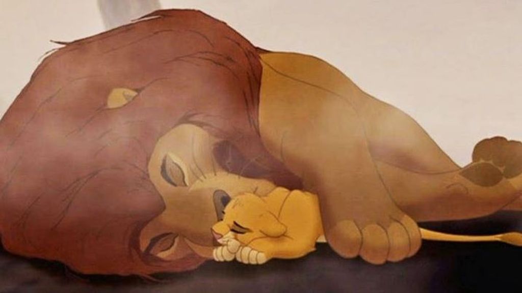 La muerte del padre de Simba, en la película El Rey León