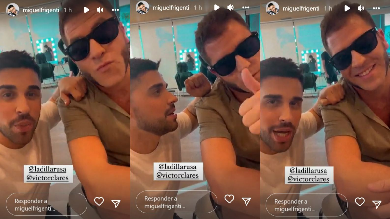 Miguel Frigenti junto a Víctor F. Clares de Ladilla Rusa