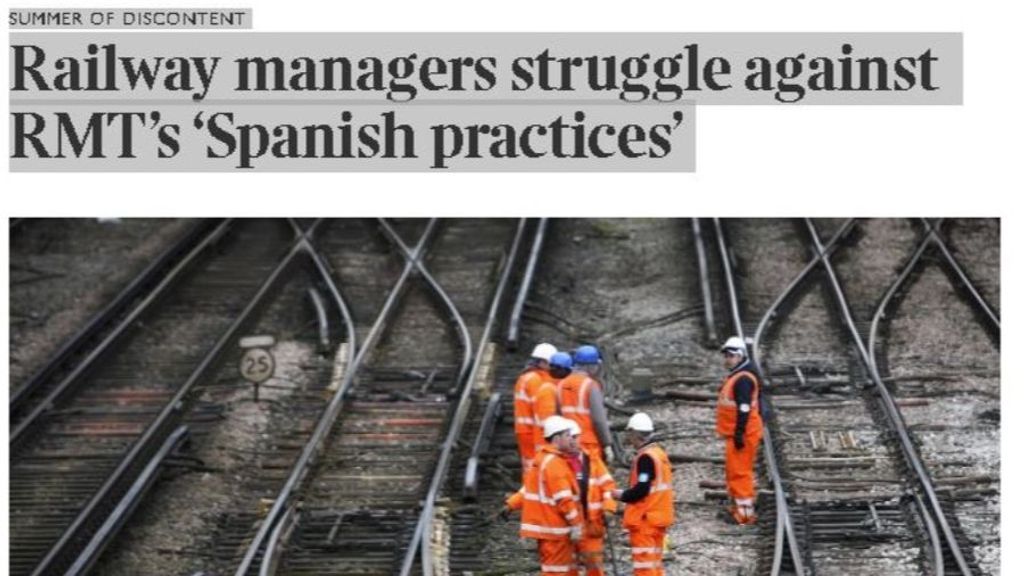 Titular de un medio británico