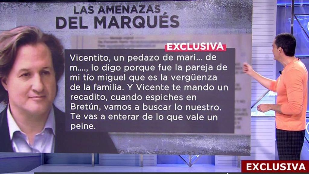 En exclusiva las amenazas del conde de Serrano al heredero de la fortuna de su tío abuelo: “Te vas a enterar"