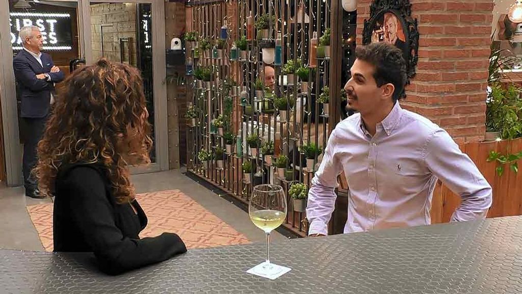 Cristian y Verónica durante su cita en 'First Dates'