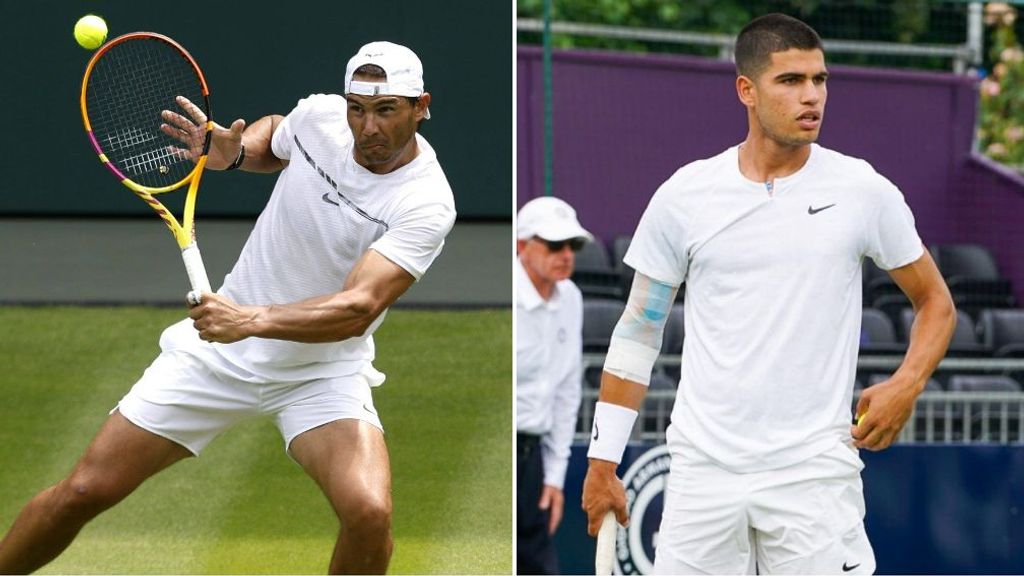 Nadal y Alcaraz buscarán ganar Wimbledon: los dos españoles, preparados